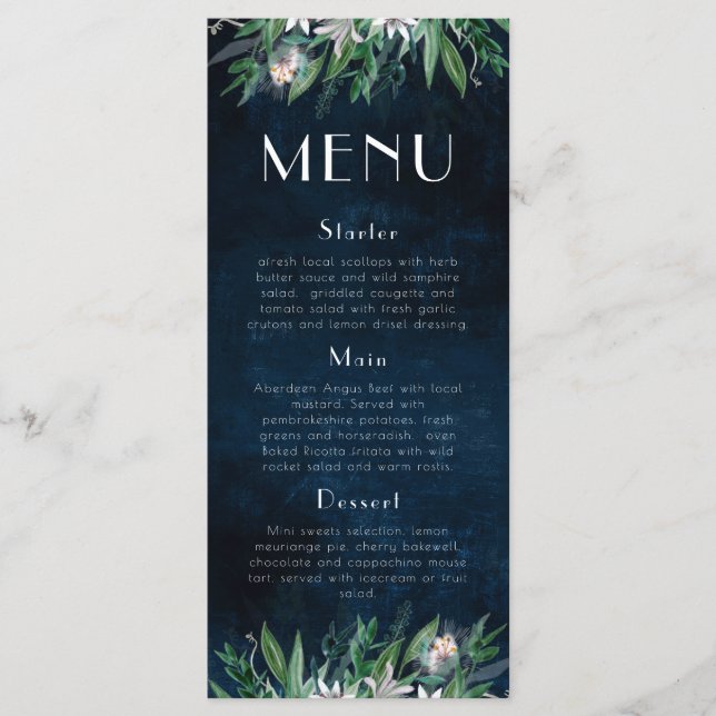 Menu longo 4x9 Modelo 9, (Frente)