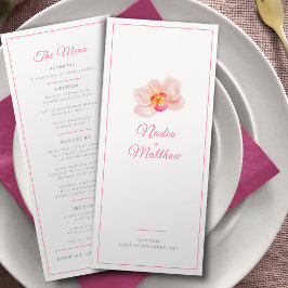 Menu longo personalizado de evento de casamento ro