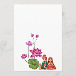 Menu Lótus, noiva e noivo