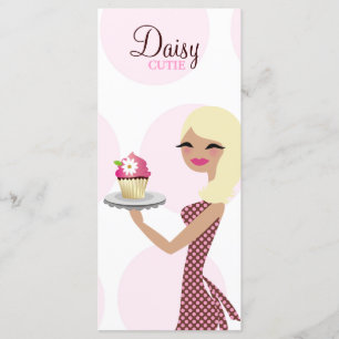 Menu Louro ondulado de Cutie do cupcake de 311