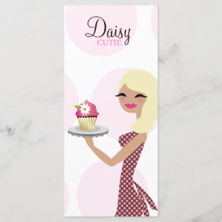 Menu Louro ondulado de Cutie do cupcake de 311