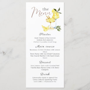 Menu Love Limoncello Cocktail Chá de panela