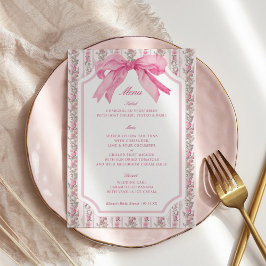 Menu Love Shack Vintage Festa de Arco Rosa Floral