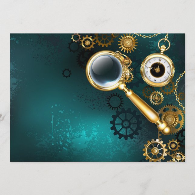 Menu Lupa no estilo Steampunk (Frente)