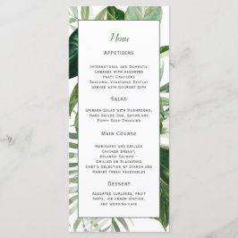 Menu Lush Tropical Greenerescing Wedding