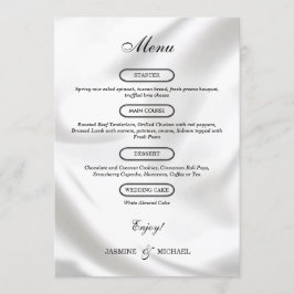 Menu Luxo Atemporal Moderno Textura Casamento Chic Bran