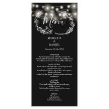 Luzes de Corda Floral Casamento Preto e Branco