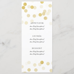 Menu Luzes elegantes do brilho da folha Dourado do