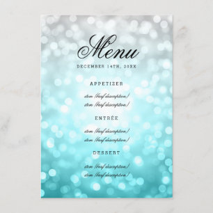 Menu Luzes elegantes do brilho de Ombre da praia do