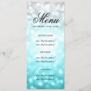 Menu Luzes elegantes do brilho de Ombre da praia do
