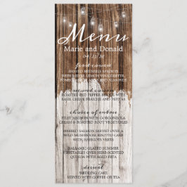 Menu Madeira Rústica e Lanternas