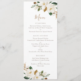 Menu Magnésia Branca Neutra Floral Beige Elegante Moder