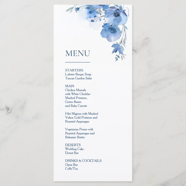 Menu Magnolia Arte Floral Fina (Frente)