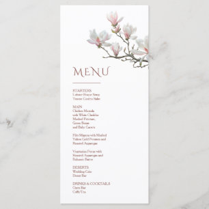 Menu Magnolia Arte Floral Refinado