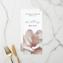 Menu Magnolia Elegante, Casamento Rosa e Branco