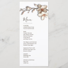 Menu Magnólia Flor 3D Escultural