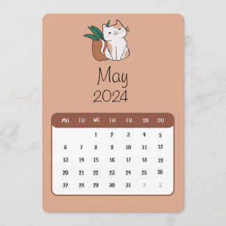 Menu Maio De 2024 Fique Sozinho No Calendário De Gato E