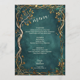 Menu Majestade o Casamento da Terra Média