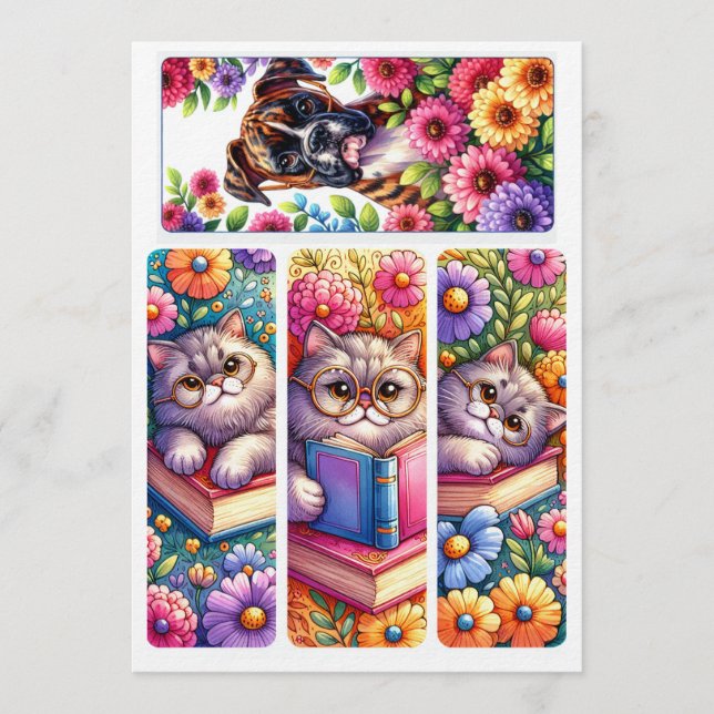 Menu Make Your Own Bookmarks Add Name DIY Activity  (Frente)