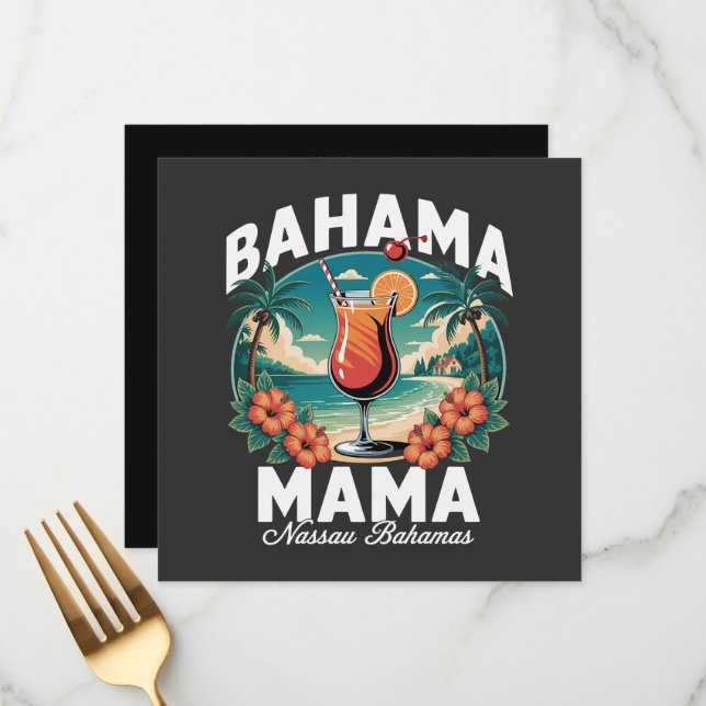 Menu Mamãe das Bahamas Nassau (Frente/Verso In Situ)