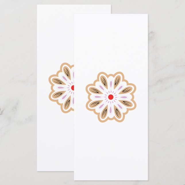 Menu Mandala Flower Art Impressão | Boho Decor (Frente/Verso)