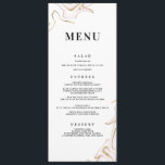 Menu Marble Agate Wedding | Rosa e Dourado<br><div class="desc">Nossos Convidados de Casamento de Agato Marble,  em Rosa e Dourado,  estão inundados com a textura chica,  moderna e luxuosa do mármore. Adicione seus nomes e detalhes de casamento nesta mistura saborosa de fontes desta design. Esta suíte de casamento glamourosa é um show-stopper!</div>