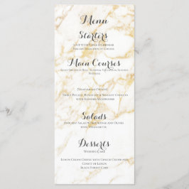 Menu Marble branco e Dourado