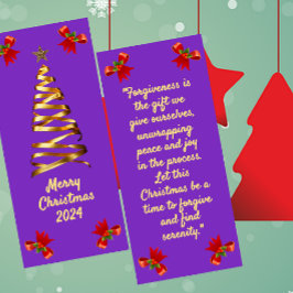 Menu Marcador de Árvore de Natal da Faixa de ouros