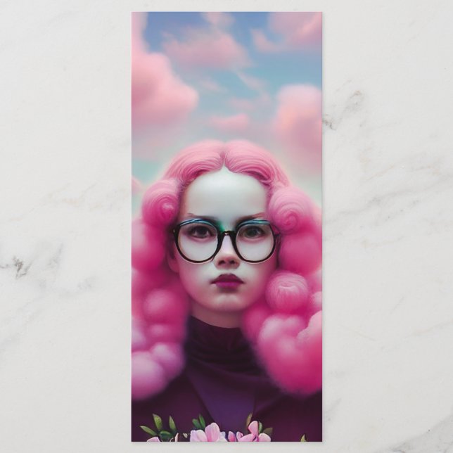 Menu Marcador de Cabelo Rosa Sério (Frente)