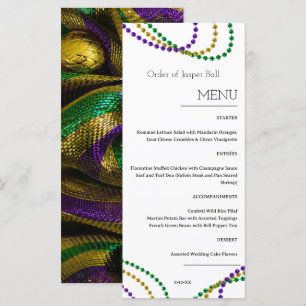 Menu Mardi Gras