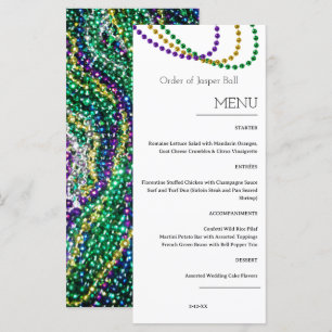Menu Mardi Gras