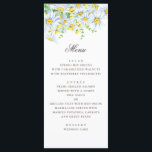 Menu Margarida de aquarela. Chamomila. Casamento floral<br><div class="desc">Menu de casamento da margarida d'água. Adequado para aniversário,  aniversário e qualquer outra festa. Entre em contato comigo se precisar de itens adicionais.</div>
