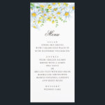 Menu Margarida de aquarela. Chamomila. Casamento floral<br><div class="desc">Menu de casamento da margarida d'água. Adequado para aniversário,  aniversário e qualquer outra festa. Entre em contato comigo se precisar de itens adicionais.</div>