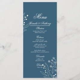 Menu Marinho Corner Floral Boho Wedding