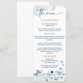 Menu Marinho Elegante Azul e Dourado