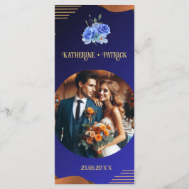 Menu Marinho Elegante e Laranja Queimada | Casamento fo