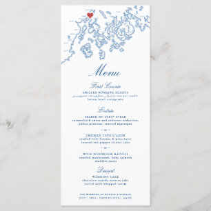 Menu Marinho Elegante Point Stockton Maine Wedding