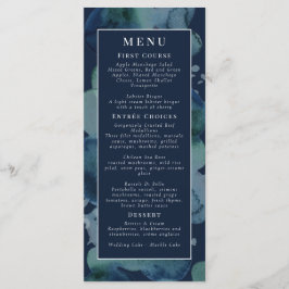 Menu Marinho Emerald Abstrato Watercolor