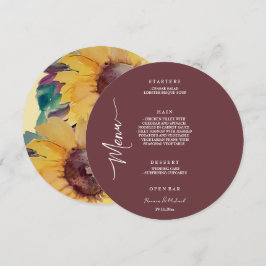 Menu Marrom Chocolate Escuro Elegante