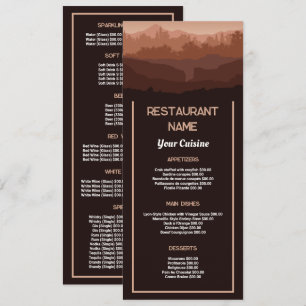 Menu Marrom Montanha, Restaurante Slimline