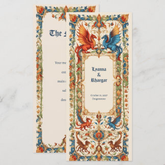 Menu Medieval Wedding, Ancient Manuscript