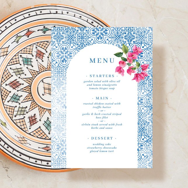 Menu Mediterranean tile pattern (Criador carregado)