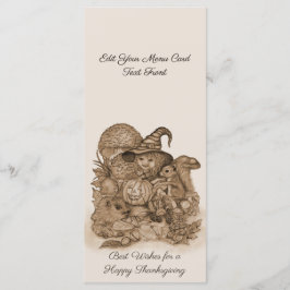 Menu Melhores Desejos para uma Feliz Ação de Graças