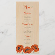 Menina do Batismo Rústico Papoulas Madeira Vermelh