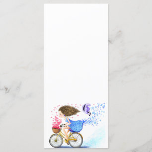 Menu Menina Jovem com Bicicleta - Personalizável