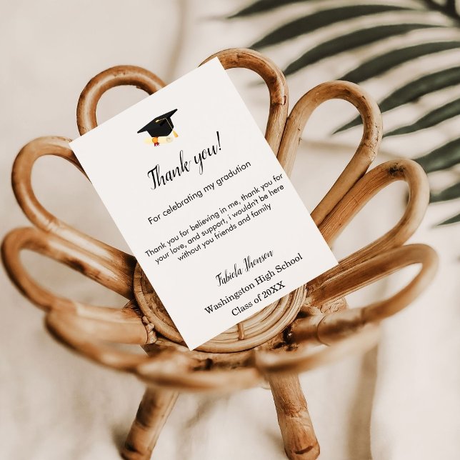 Menu Mensagem de graduação do obrigado moderno (Criador carregado)