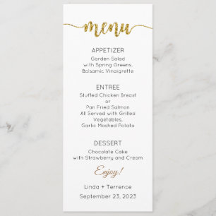 Menu, Menu Casamento, Janto, Almoço