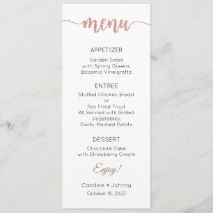 Menu, Menu Casamento, Janto, Almoço