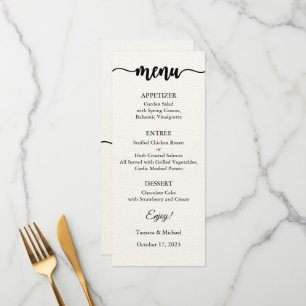 Menu, Menu Casamento, Janto, Almoço