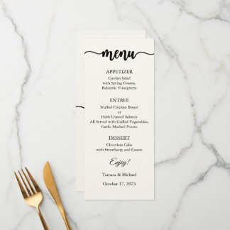 Menu, Menu Casamento, Janto, Almoço